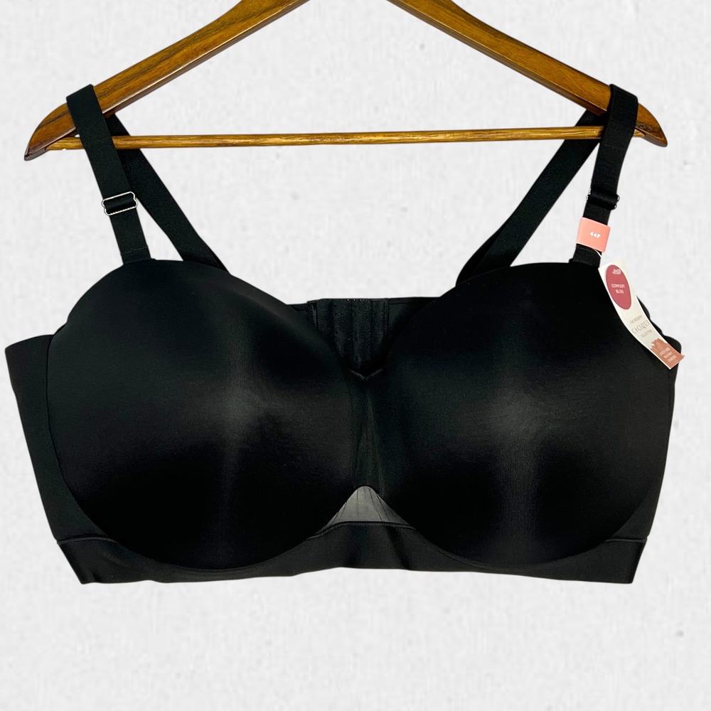 Cacique‎ Bra Women's 44F Black Comfort Bliss Multi Way Convertible Full Coverage - Picture 3 of 10